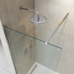 Душевая перегородка Cezares Liberta хром 120х195 см стекло прозрачное 8 мм (LIBERTA-L-1-120-C-Cr) - фото 3