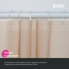 Штора для ванны Iddis 2000х1800 мм PEVA бежевая (P01PE18i11) - фото 8
