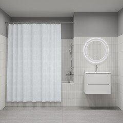 Штора для ванны Iddis 2000х1800 мм полиэстер белая (BD01P18i11) - фото 2