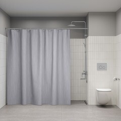 Штора для ванны Iddis 2000х2400 мм полиэстер серая (BD02P24i11) - фото 3