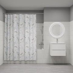 Штора для ванны Iddis 2000х1800 мм полиэстер белая (BP05P18i11) - фото 2