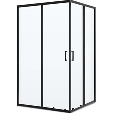 Душевой уголок BelBagno Uno черный 120х100х195 см прямоугольник стекло прозрачное 5 мм (UNO-195-AH-2-120/100-C-NERO)
