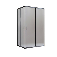 Изображение товара Душевой уголок BelBagno Uno черный 120х90х195 см прямоугольник стекло матовое 5 мм (UNO-195-AH-2-120/90-P-NERO)