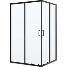 Душевой уголок BelBagno Uno черный 120х90х195 см прямоугольник стекло прозрачное 5 мм (UNO-195-AH-2-120/90-C-NERO)