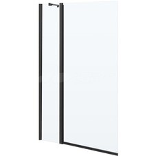 Шторка на ванну распашная 100х150х0,5 см профиль черный BelBagno Uno (UNO-V-11-100/150-C-NERO)