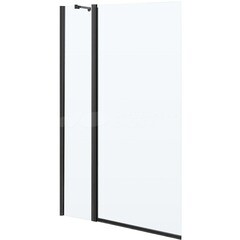 Шторка на ванну распашная 100х150х0,5 см профиль черный BelBagno Uno (UNO-V-11-100/150-C-NERO) - фото 1