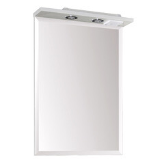 Зеркало с подсветкой прямоугольное 56,4х80 см в раме белой АСБ-Мебель Коста (11482) - фото 1