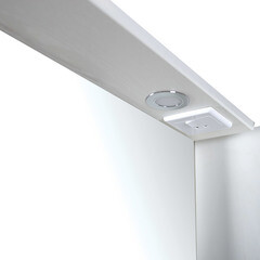 Зеркало с подсветкой прямоугольное 56,4х80 см в раме белой АСБ-Мебель Коста (11482) - фото 5