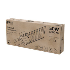 Светильник уличный светодиодный Gauss Avenue 5000К 50 Вт консольный IP65 (629536350) - фото 7