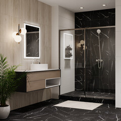 Керамогранит Lavelly Eterno Granito черный 420x420x8 мм (9 шт.=1,587 кв.м) - фото 14