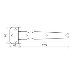Петля ПС-250 стрела универсальная неразъемная 120х40 мм цинк - фото 2