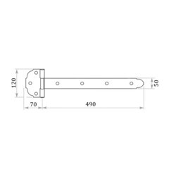 Петля ПС-500 стрела универсальная неразъемная 120х40 мм цинк - фото 2
