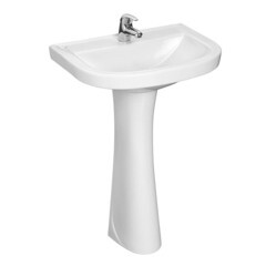 Изображение товара Комплект раковина с пьедесталом Santeri Pro 56 см белая