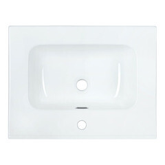 Комплект тумба с раковиной Lavelly Cube 60 см подвесная белая - фото 3