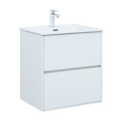 Изображение товара Комплект тумба с раковиной Lavelly Cube 60 см подвесная белая