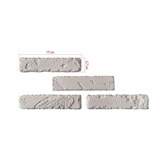 Искусственный камень Monte Alba Йорк Брик белый (84 шт.=0,96 кв.м) - фото 2