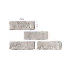 Искусственный камень White Hills Кельн Брик белый (96 шт.=1,63 кв.м) - фото 2