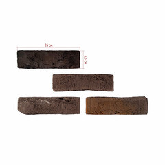 Искусственный камень White Hills Лондон Брик кофейный (60 шт.=1,16 кв.м) - фото 2