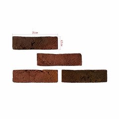 Искусственный камень White Hills Лондон Брик коричневый махагон (60 шт.=1,16 кв.м) - фото 2