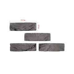 Искусственный камень White Hills Торн Брик серый (68 шт.=1.18 кв.м) - фото 2