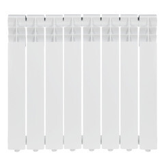 Радиатор алюминиевый КМ 500 мм 8 секций 1" боковое подключение белый - фото 5