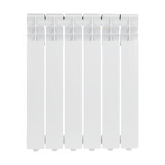 Радиатор алюминиевый КМ 500 мм 6 секций 1" боковое подключение белый - фото 5