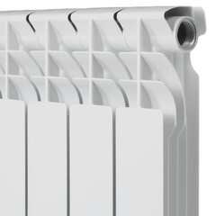 Радиатор алюминиевый КМ 500 мм 6 секций 1" боковое подключение белый - фото 4