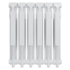 Радиатор алюминиевый КМ 500 мм 6 секций 1" боковое подключение белый - фото 2