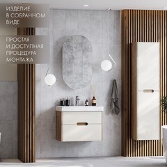 Зеркальный шкаф Aquaton Оливия 50х90х20 см белый - фото 3