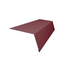 Планка карнизная для металлочерепицы 100х65 мм 2 м красное вино RAL 3005