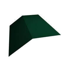 Конек для металлочерепицы 190х190 мм 2 м зеленый RAL 6005