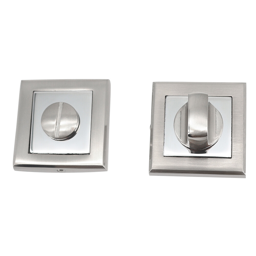 Фиксатор квадратная розетка белый никель/хром