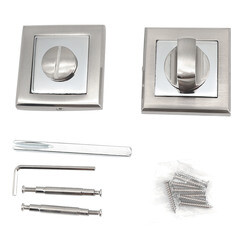 Фиксатор квадратная розетка белый никель/хром - фото 4