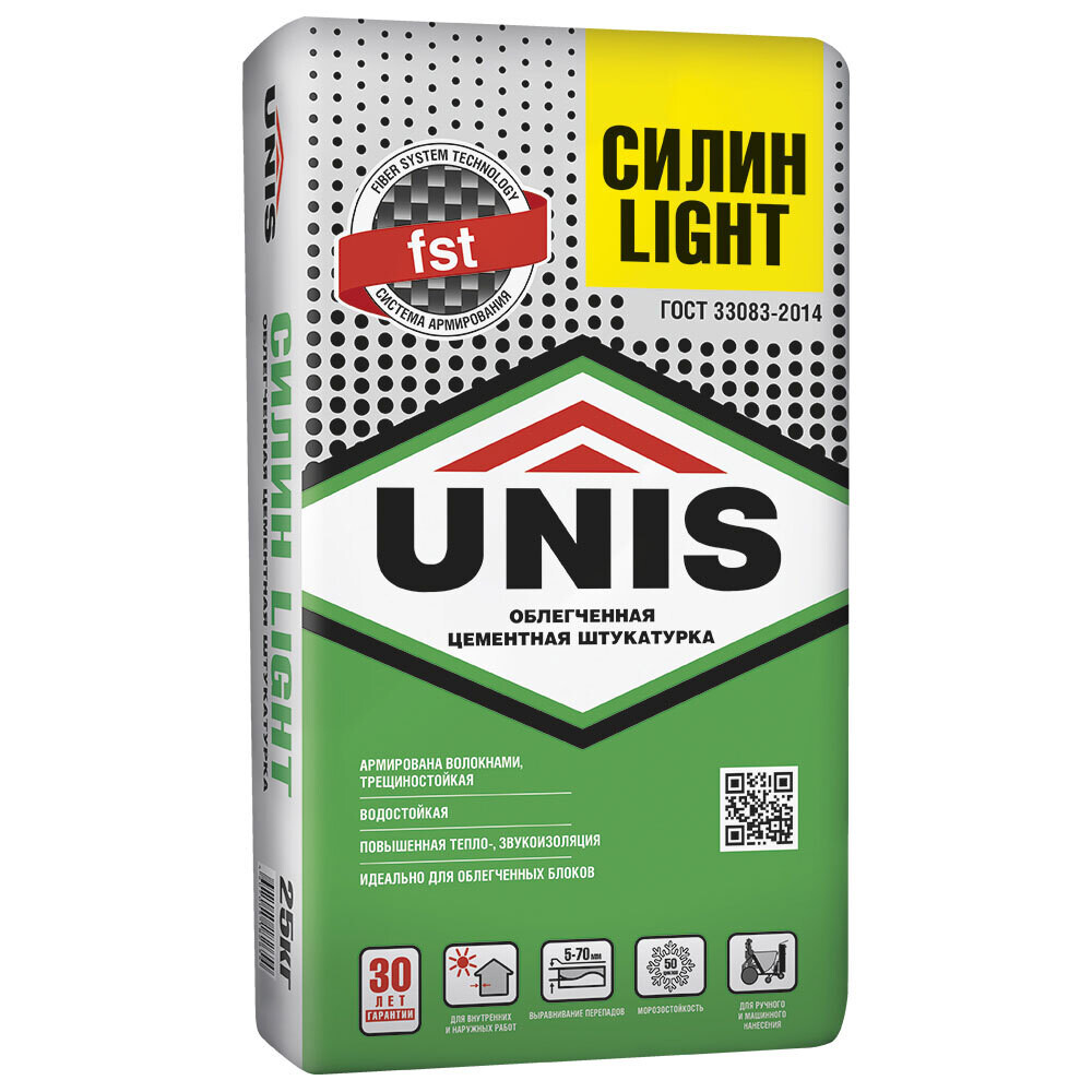 

Штукатурка цементная Unis Силин Light легкая 25 кг