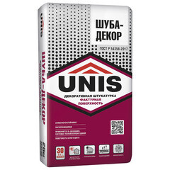 Изображение товара Штукатурка декоративная Unis Шуба-Декор 2 мм белая 25 кг