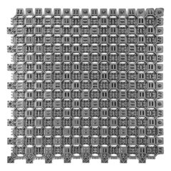 Изображение товара Плитка модульная ПВХ грязезащитная Пластфактор Optima Duos Пыльно-серая RAL 7037 0,375 кв.м 9 мм