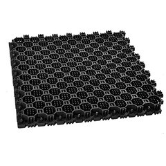 Изображение товара Плитка модульная ПВХ грязезащитная Пластфактор Optima Duos Глубокий черная RAL 9005 0,375 кв.м 16 мм