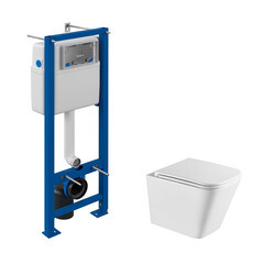 Изображение товара Комплект инсталляции Cersanit Vector с унитазом Corsa Deco ТX и сиденьем дюропласт микролифт