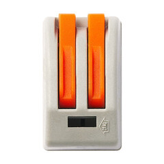 Клемма на 2 провода КМ 222-412 0,08-(2,5)4 кв.мм с рычажками без пасты (50 шт.) (ЦБ-00021625) - фото 4