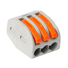 Клемма на 3 провода КМ 222-413 0,08-(2,5)4 кв.мм с рычажками без пасты (20 шт.) (ЦБ-00021623) - фото 5