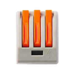 Клемма на 3 провода КМ 222-413 0,08-(2,5)4 кв.мм с рычажками без пасты (20 шт.) (ЦБ-00021623) - фото 4