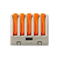 Клемма на 5 проводов КМ 222-415 0,08-(2,5)4 кв.мм с рычажками без пасты (25 шт.) (ЦБ-00021628/5105) - фото 4