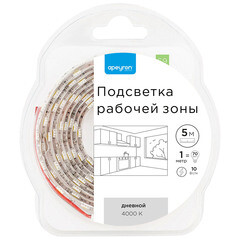 Лента светодиодная SMD 5050 4000К 12 В 10 Вт/м 5 м IP20 Apeyron (69ОО) - фото 1