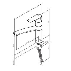 Смеситель для кухни AM.PM хром однорычажный (F90A00000) - фото 2