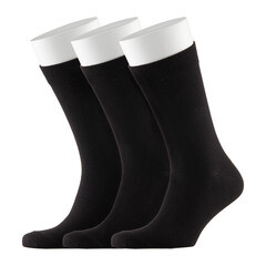 Изображение товара Носки мужские Hesler гребенная пряжа 41-43 черные (3 пары)