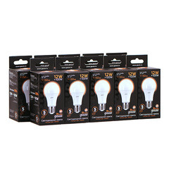 Лампа светодиодная Gauss E27 3000К 12 Вт 1150 Лм 150-265 В груша A60 матовая (10 шт.) - фото 2