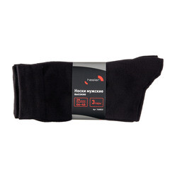 Носки мужские Hesler гребенная пряжа 44-46 черные (3 пары) - фото 2