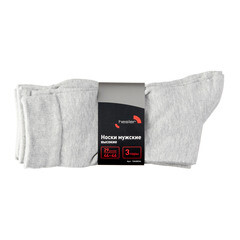 Носки мужские Hesler гребенная пряжа 44-46 серые (3 пары) - фото 2