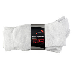 Носки мужские Hesler кардная пряжа 41-43 серые (3 пары) - фото 2