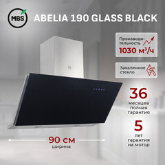 Кухонная вытяжка наклонная MBS Abelia 190 Glass Black 90 см черная - фото 5